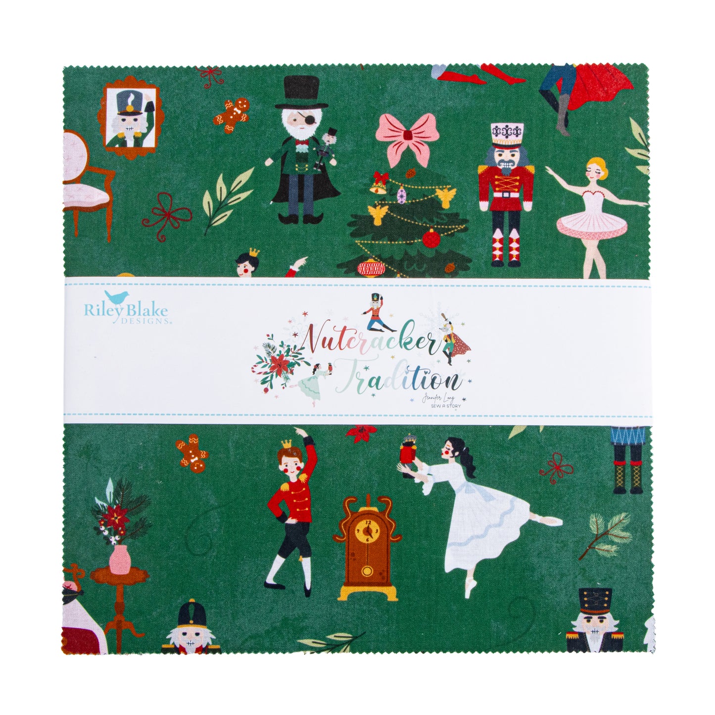 Nutcracker Traditions Stacker (10" squares) by Jennifer Long by Riley Blake Designs - 42 pieces 10-17670-42