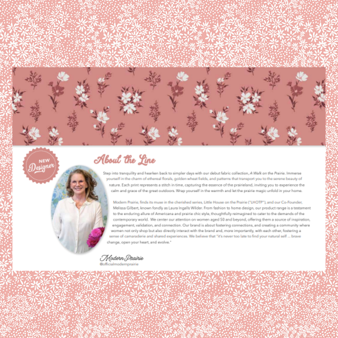 A Walk on the Prairie Curated Half Yard and Fat Quarter Bundles (8 fabrics) by Melissa Gilbert for Riley Blake Fabrics