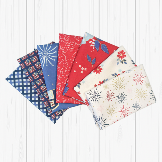 Sweet Freedom Curated Fat Quarter and Half Yard Bundles (7) by Riley Blake Designs SC144