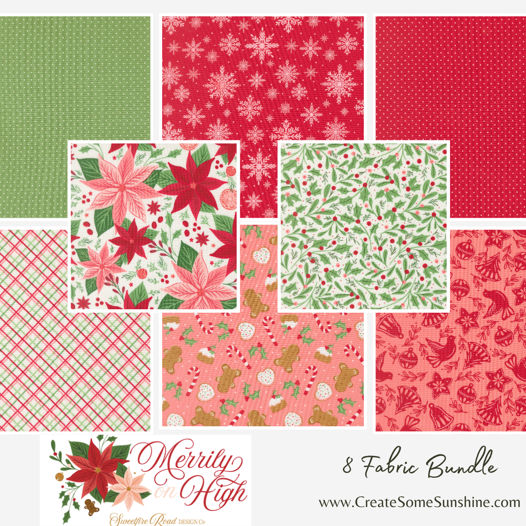 Merrily on High by Sweetfire Road Design Co. Curated Fat Quarter and Half Yard Bundles (8 fabrics) by Moda