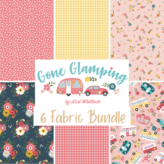 Gone Glamping by Lori Whitlock Curated Fat Quarter and Half Yard Bundles (6 fabrics) by Riley Blake Designs