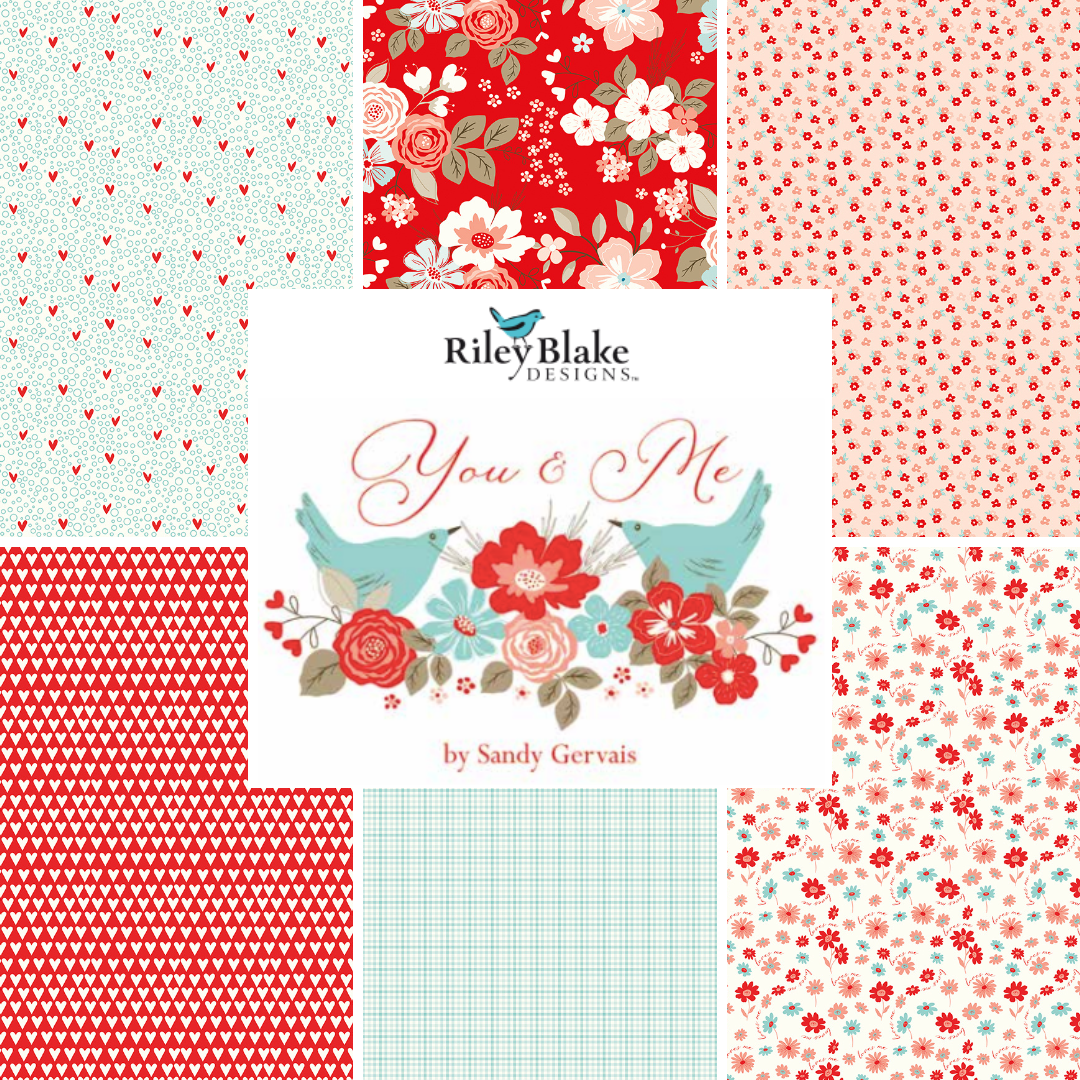You & Me by Sandy Gervais Curated Fat Quarter and Half Yard Bundles (6 fabrics) by Riley Blake Designs