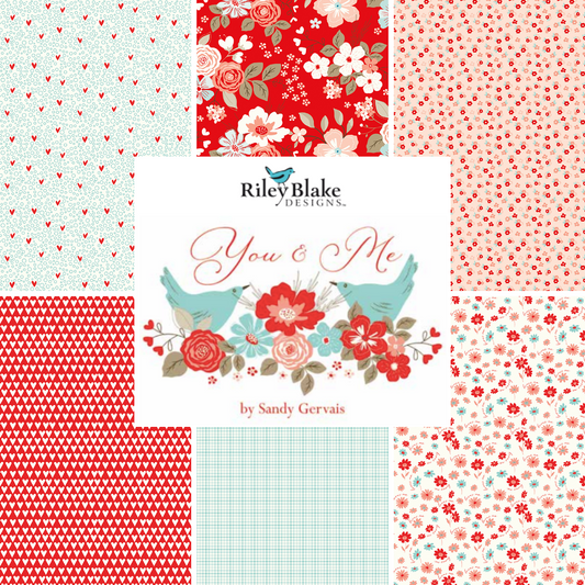 You & Me by Sandy Gervais Curated Fat Quarter and Half Yard Bundles (6 fabrics) by Riley Blake Designs