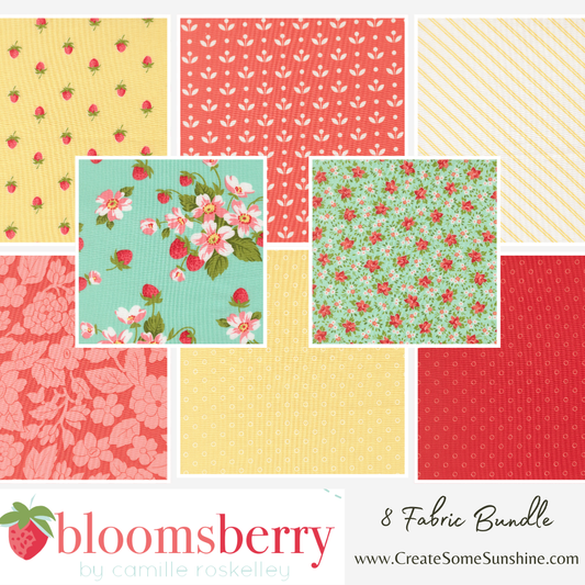 Bloomsberry by Camille Roskelley Curated Fat Quarter and Half Yard Bundles (8 fabrics) by Moda Fabrics