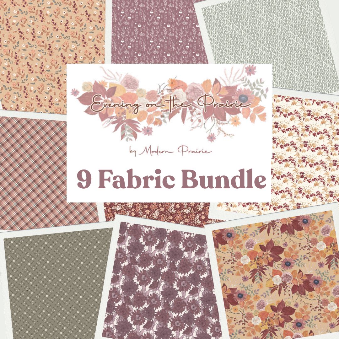Evening on the Prairie by Melissa Gilbert for Riley Blake Designs, 9 Fabric Curated Half Yard and Fat Quarter Bundles
