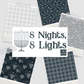 8 Nights, 8 Lights, Curated Half Yard and Fat Quarter Bundles (5 fabrics) by Tara Reed for Riley Blake Fabrics