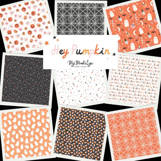 Hey Pumpkin by My Mind's Eye for Riley Blake Fabrics, Curated Half Yard and Fat Quarter Bundles (9 fabrics)