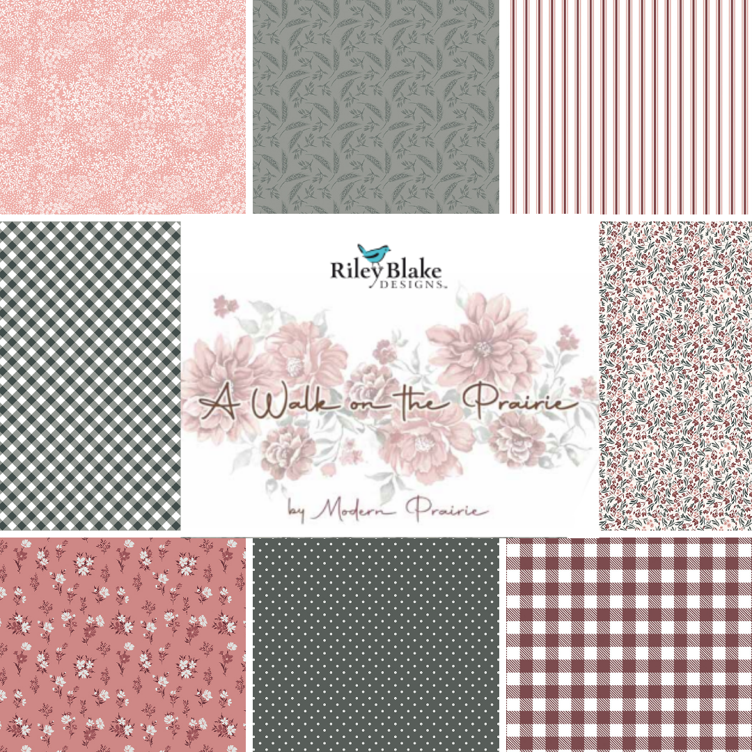 A Walk on the Prairie Curated Half Yard and Fat Quarter Bundles (8 fabrics) by Melissa Gilbert for Riley Blake Fabrics