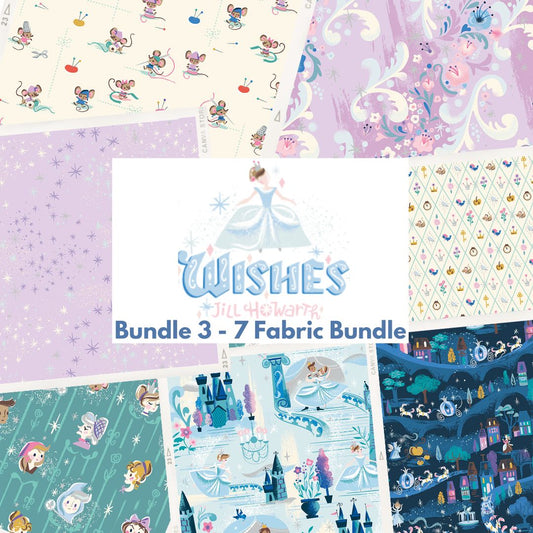 Wishes Bundle 3 by Jill Howarth Curated Fat Quarter and Half Yard Bundles (7 fabrics) by Riley Blake Designs