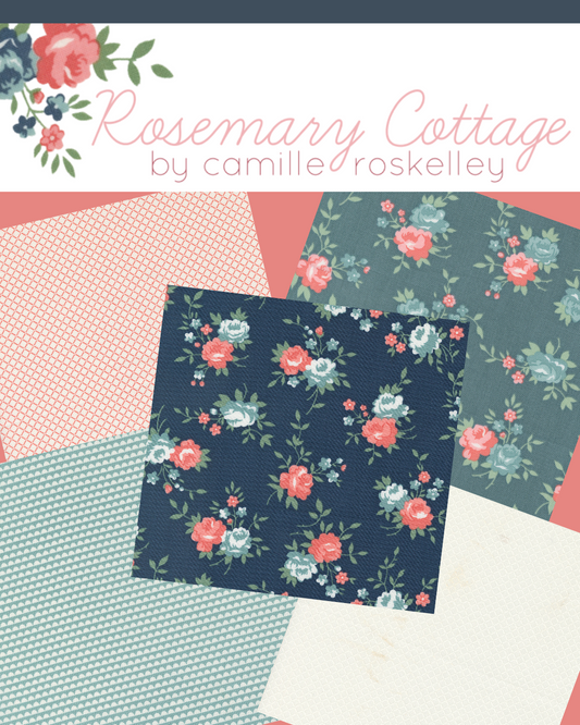 Rosemary Cottage Curated Bundle (5 fabrics) by Camille Roskelley for Moda Fabrics, Fat Quarter and Half Yard Options