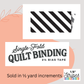 Single-Fold 2.5 inch Bias Quilt Binding, 1/8" Stripes Black by Riley Blake Designs, 1/2 yard increments, STSFB-48802