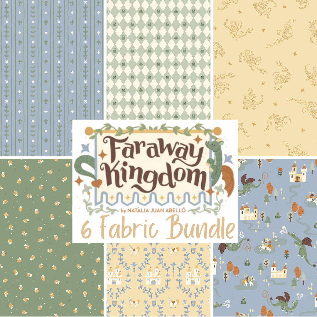 Faraway Kingdom by Natàlia Juan Abelló Curated Fat Quarter and Half Yard Bundles (6 fabrics) by Riley Blake Designs