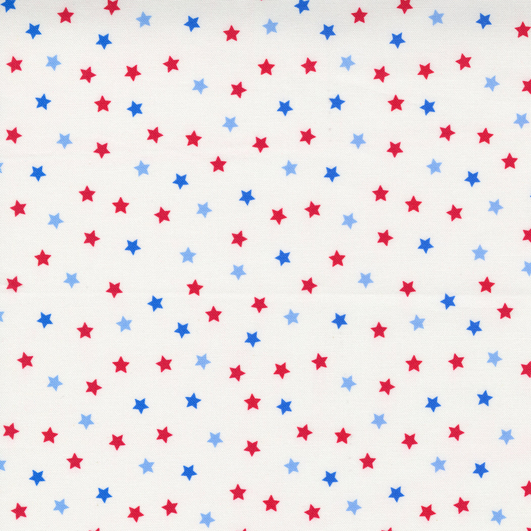 Holiday Essentials Americana Multi Stars White by Stacy Iest Hsu and Moda Fabrics 20765 11