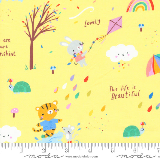 Whatever the Weather All Weather Friends Sunshine by Paper+Cloth of Moda Fabrics, 25140 18, 1/2 yard increments