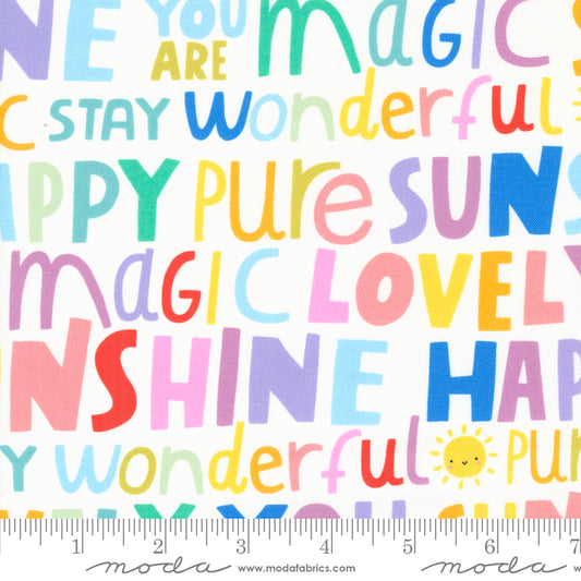 Whatever the Weather Typography Stripes Text and Words Cloud by Paper+Cloth of Moda Fabrics, 25144 11, 1/2 yard increments