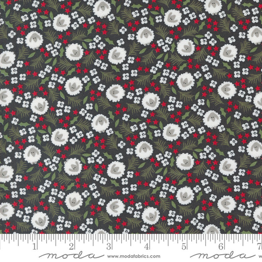 Starberry Wollen Small Floral Sheep Blender Charcoal by Corey Yoder of Moda Fabrics Fabric Yardage 29183 14, 1/2 yard increments