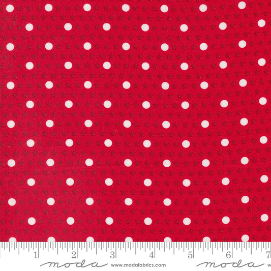 Starberry Polka Dot Stars Blender Red by Corey Yoder of Moda Fabrics Fabric Yardage 29186 22, 1/2 yard increments