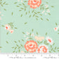 Abloom Springtime Rose Florals Robins Egg by Corey Yoder of Moda Fabrics, 29210 18, 1/2 yard increments