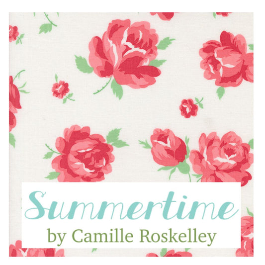 Summertime by Camille Roskelley for Moda Fabrics, Half Yard and Fat Quarter Bundles (9 fabrics)