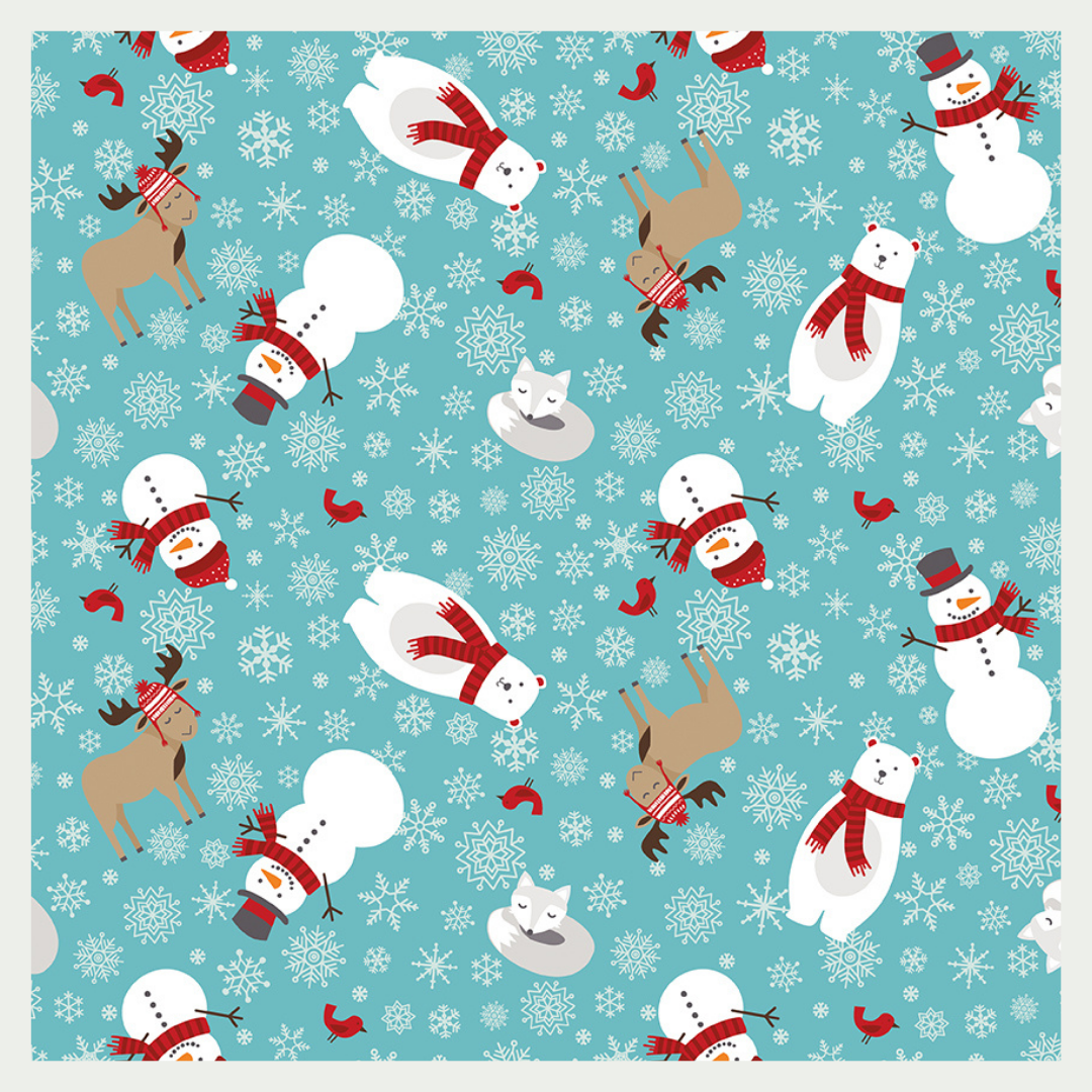 A Perfect Winter Curated 9 fabric bundle, Half Yard and Fat Quarter Bundles