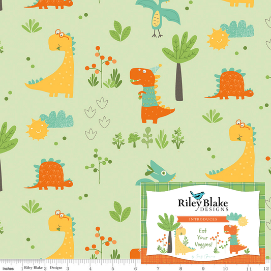 Eat Your Veggies! Curated Half Yard and Fat Quarter Bundles (8 fabrics) by Sandy Gervais for Riley Blake Fabrics