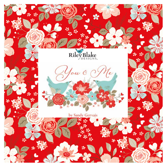 You & Me by Sandy Gervais Curated Fat Quarter and Half Yard Bundles (6 fabrics) by Riley Blake Designs