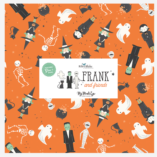 Frank and Friends Curated Half Yard and Fat Quarter Bundles (8 fabrics) by My Mind's Eye for Riley Blake Fabrics