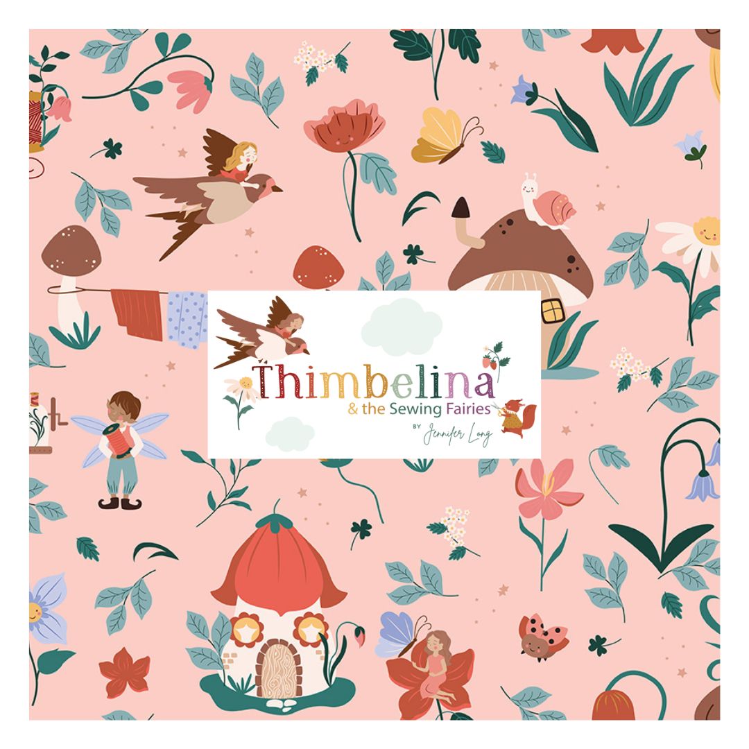 Thimbelina & the Sewing Fairies by Jennifer Long for Riley Blake Fabrics, Curated 7 Fabric Half Yard and Fat Quarter Bundles