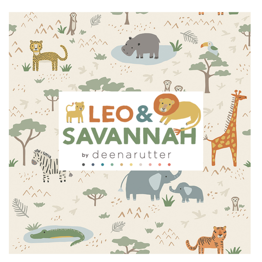 Leo & Savannah for Riley Blake Fabrics, Curated 7 Fabric Half Yard and Fat Quarter Bundles