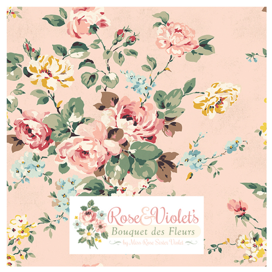 Rose & Violet's Bouquet des Fleurs Curated Half Yard and Fat Quarter Bundles (6 fabrics) for Riley Blake Fabrics