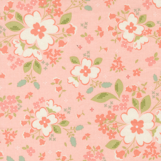 Sunbonnet Pretty Petals Large Floral Pink by My Sew Quilty Life of Moda Fabrics 31760 15, 1/2 yard increments