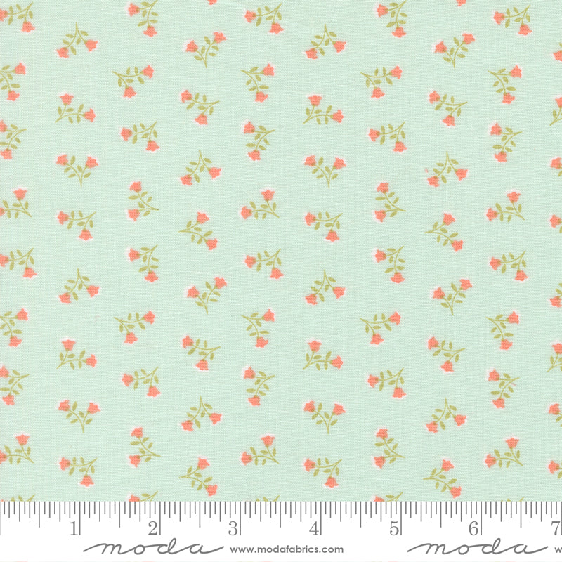 Sunbonnet Tossed Petals Ditsy Pale Blue by My Sew Quilty Life of Moda Fabrics 31763 19, 1/2 yard increments