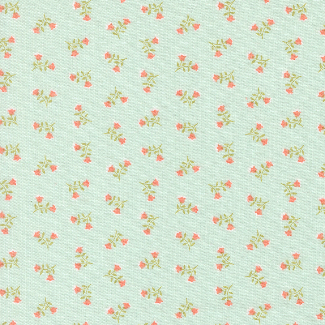 Sunbonnet Tossed Petals Ditsy Pale Blue by My Sew Quilty Life of Moda Fabrics 31763 19, 1/2 yard increments