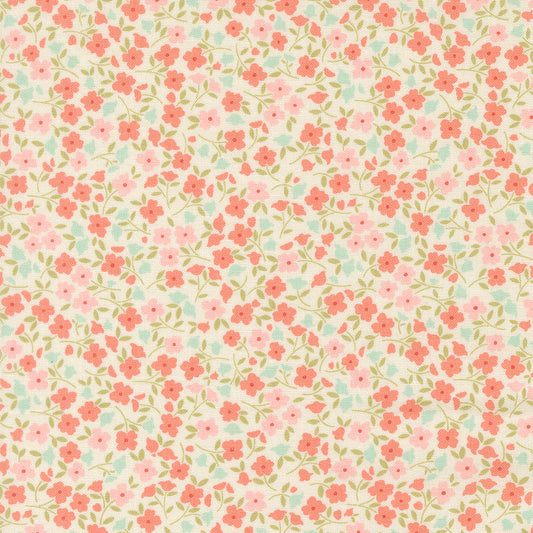 Sunbonnet Wild Blooms Small Floral Porcelain by My Sew Quilty Life of Moda Fabrics 31766 11, 1/2 yard increments