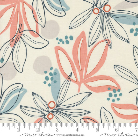Melrose Palm Florals Angel by Studio M for Moda Fabrics, 33780 11, 1/2 yard increments