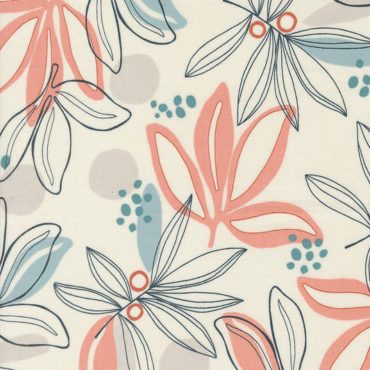 Melrose Palm Florals Angel by Studio M for Moda Fabrics, 33780 11, 1/2 yard increments