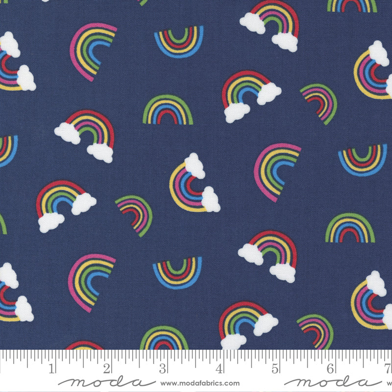 Rainbow Garden Rainbows Blueberry by Abi Hall for Moda Fabrics 35362 18