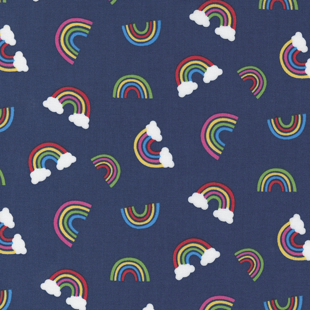 Rainbow Garden Rainbows Blueberry by Abi Hall for Moda Fabrics 35362 18