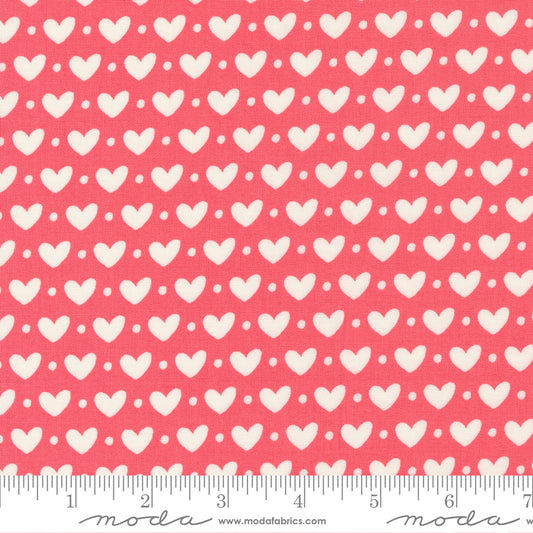 Sincerely Yours Candy Hearts Flamingo by Sherri and Chelsi for Moda Fabrics, 37610 16, 1/2 yard increments