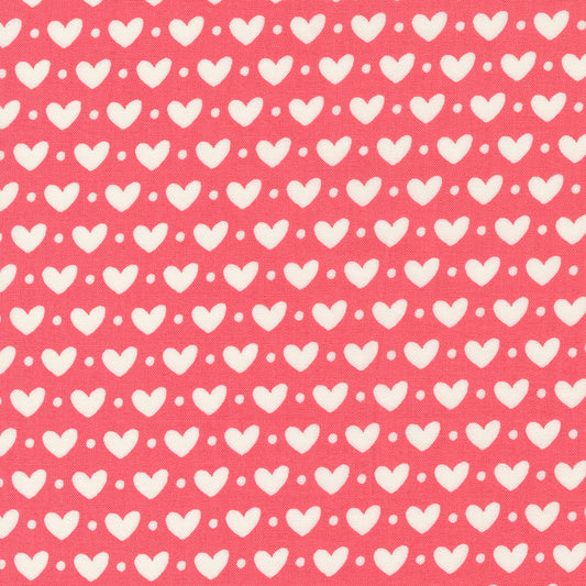 Sincerely Yours Candy Hearts Flamingo by Sherri and Chelsi for Moda Fabrics, 37610 16, 1/2 yard increments