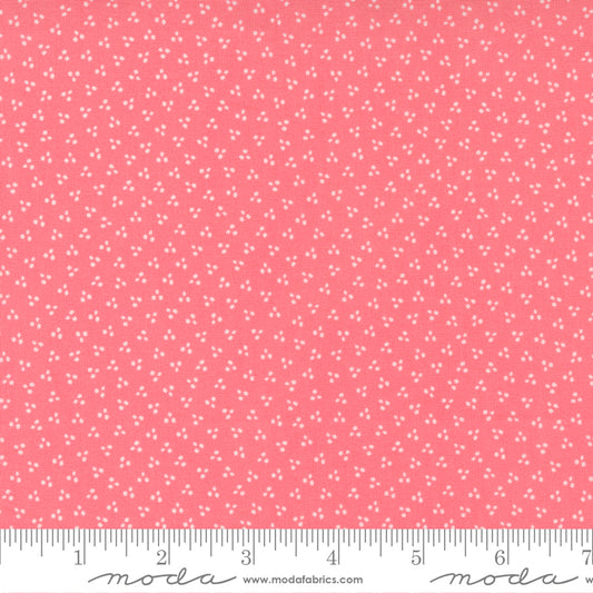 Sincerely Yours Spring Dots Flamingo by Sherri and Chelsi for Moda Fabrics, 37615 17, 1/2 yard increments