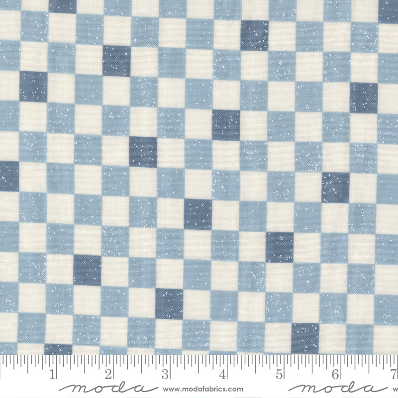 Blossoms And Blooms Checkerboard Sky by Elena Amo of Moda Fabrics, 39053 22, 1/2 yard increments