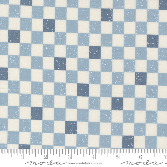Blossoms And Blooms Checkerboard Sky by Elena Amo of Moda Fabrics, 39053 22, 1/2 yard increments