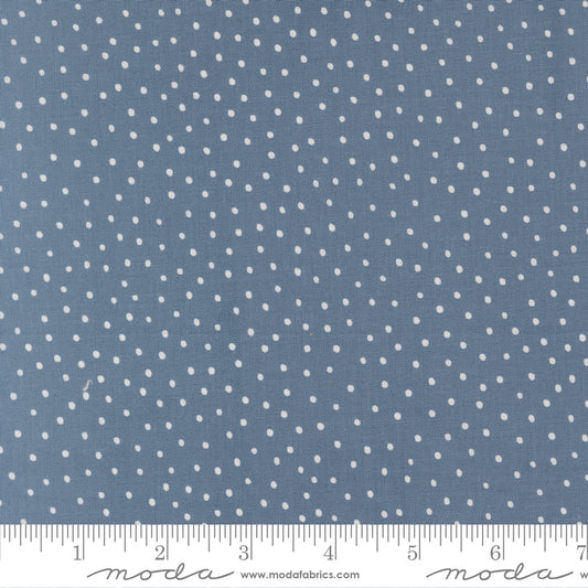 Blossoms And Blooms Dots Denim by Elena Amo of Moda Fabrics, 39056 21, 1/2 yard increments