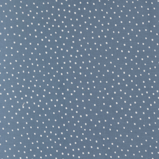 Blossoms And Blooms Dots Denim by Elena Amo of Moda Fabrics, 39056 21, 1/2 yard increments