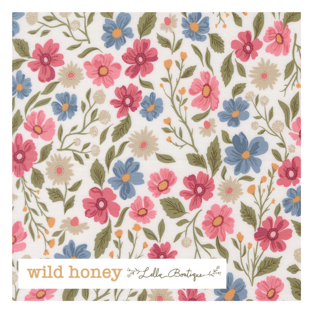 Wild Honey Curated Fat Quarter and Half Yard Bundle (7 fabrics) by Lella Boutique for Moda Fabrics