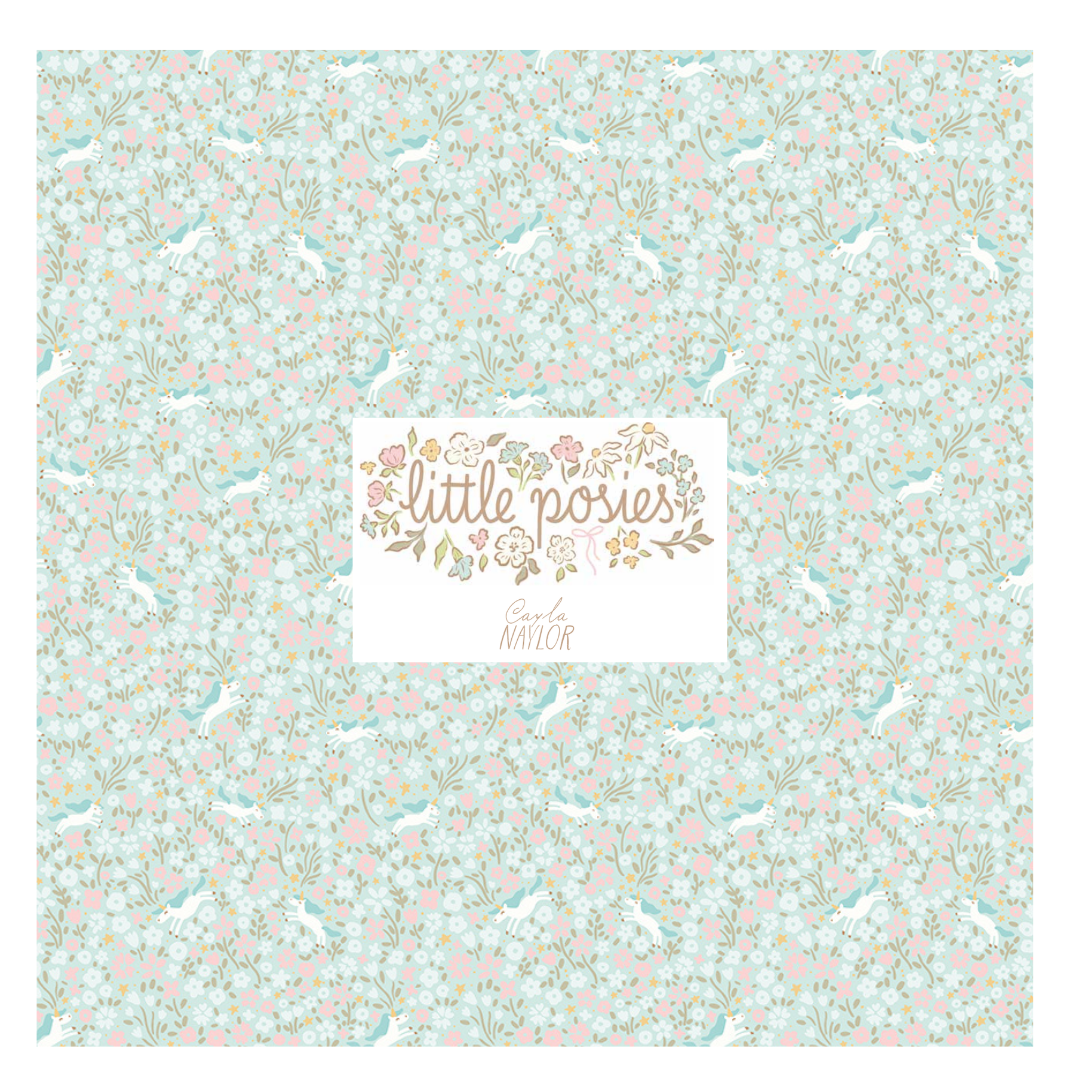 Little Posies by Cayla Naylor Curated Fat Quarter and Half Yard Bundles (7 fabrics) by Riley Blake Designs