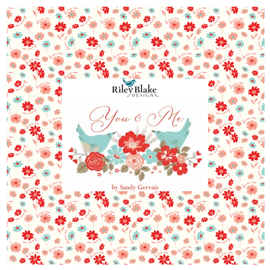You & Me by Sandy Gervais Curated Fat Quarter and Half Yard Bundles (6 fabrics) by Riley Blake Designs
