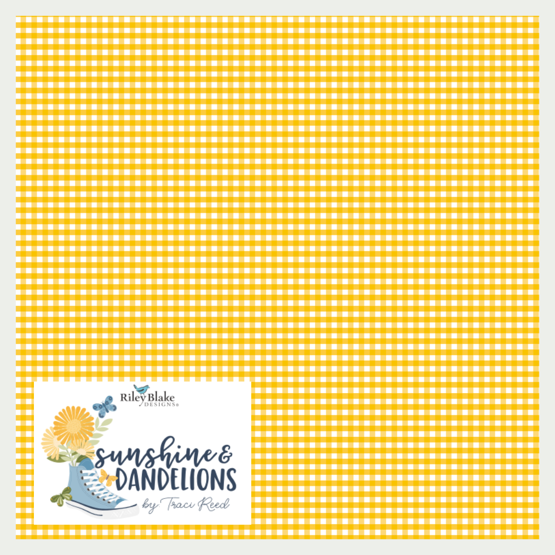 Sunshine & Dandelions Curated 9 fabric bundle by Traci Reed for Riley Blake Designs, Half Yard and Fat Quarter Bundles