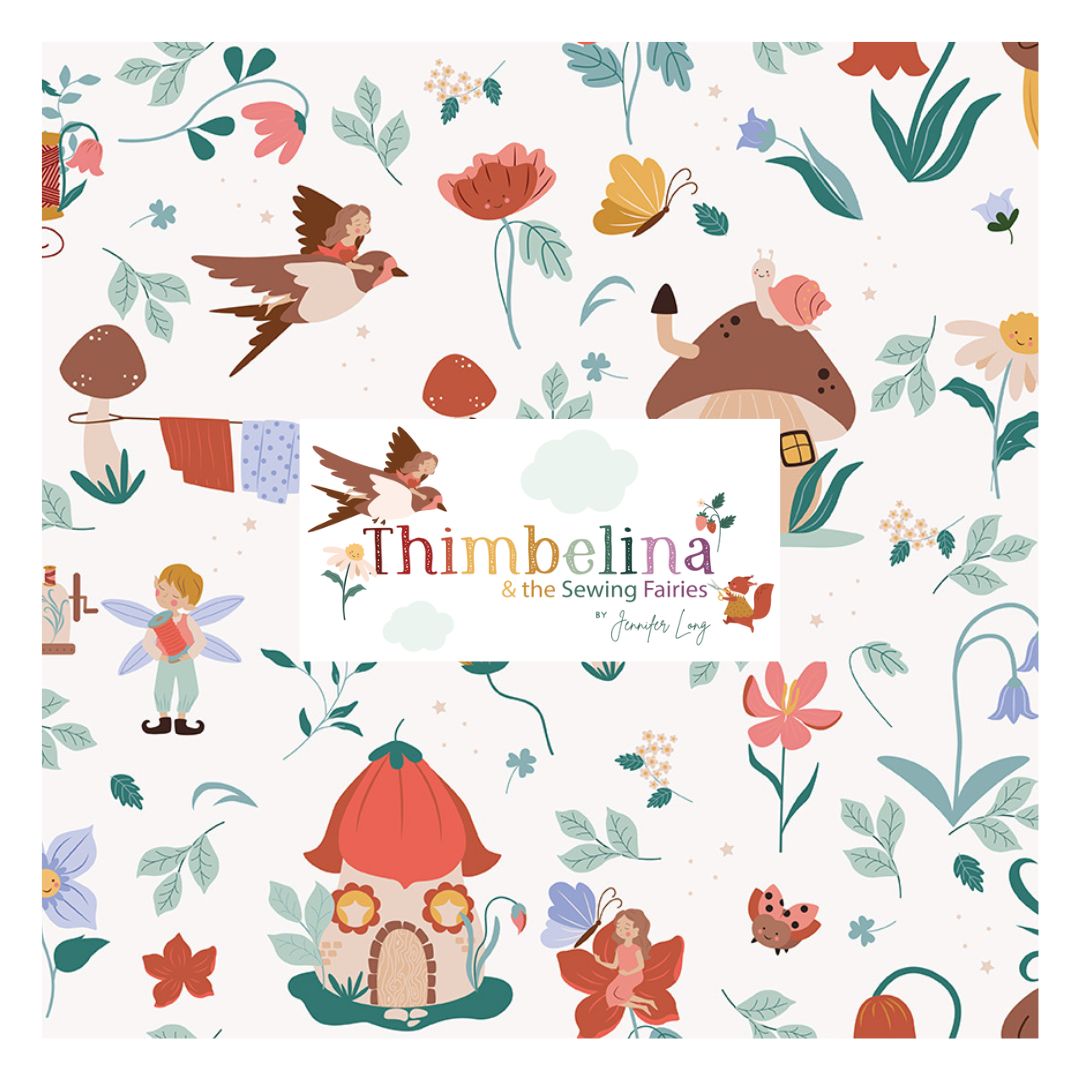 Thimbelina & the Sewing Fairies by Jennifer Long for Riley Blake Fabrics, Curated 7 Fabric Half Yard and Fat Quarter Bundles